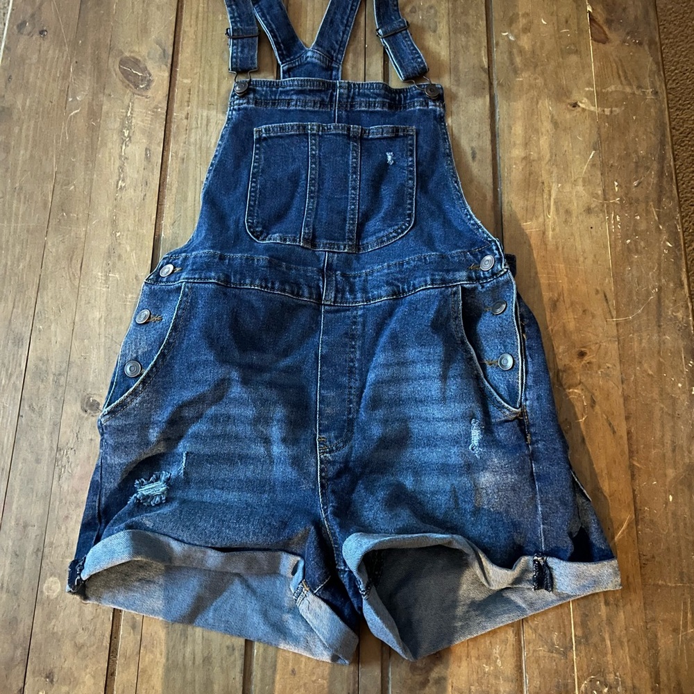 No Boundaries Blue Denim Overalls
